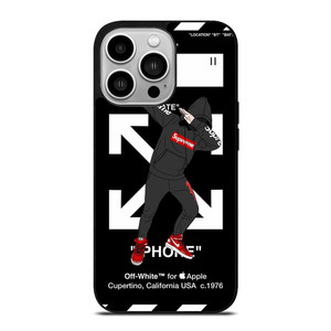 OFF WHITE DAB SUPREME iPhone 14 Pro Case Cover