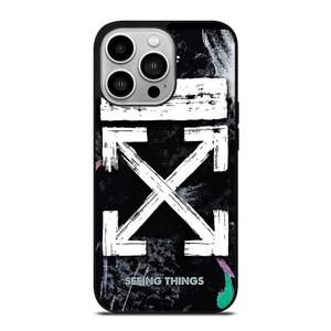 OFF WHITE LOGO SEEING THINGS iPhone 14 Pro Case Cover OFF WHITE LOGO SEEING THINGS iPhone 14 Pro Case Cover