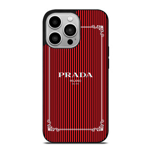 PRADA LOGO RED STRIPE iPhone 14 Pro Case Cover