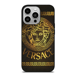 VERSACE GOLD LOGO ORNAMENT iPhone 14 Pro Case Cover VERSACE GOLD LOGO ORNAMENT iPhone 14 Pro Case Cover