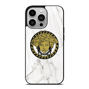 VERSACE GOLDEN LOGO ICON MARBLE iPhone 14 Pro Case Cover