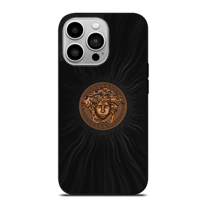 VERSACE LOGO EMBLEM GOLD BLACK ICON iPhone 14 Pro Case Cover VERSACE LOGO EMBLEM GOLD BLACK ICON iPhone 14 Pro Case Cover