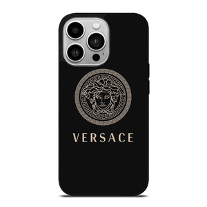 VERSACE LOGO ICON CARBON iPhone 14 Pro Case Cover