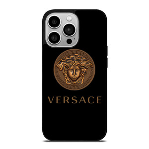 VERSACE MEDUSA HEAD BRONZE EMBLEM iPhone 14 Pro Case Cover
