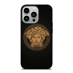 VERSACE WOOD AND CARBON LOGO iPhone 14 Pro Case Cover VERSACE WOOD AND CARBON LOGO iPhone 14 Pro Case Cover