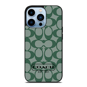 COACH GREEN LOGO PATTERN iPhone 13 Pro Max Case Cover COACH GREEN LOGO PATTERN iPhone 13 Pro Max Case Cover