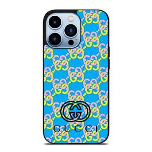 GUCCI LOGO PATTERN BLUE PINK YELLOW iPhone 13 Pro Max Case Cover GUCCI LOGO PATTERN BLUE PINK YELLOW iPhone 13 Pro Max Case Cover