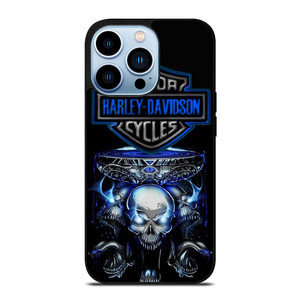 HARLEY DAVIDSON SKULL BLUE iPhone 13 Pro Max Case Cover HARLEY DAVIDSON SKULL BLUE iPhone 13 Pro Max Case Cover