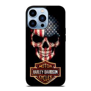 HARLEY DAVIDSON SKULL FLAG iPhone 13 Pro Max Case Cover
