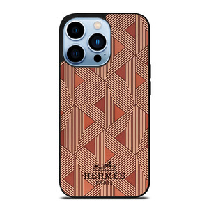 HERMES PARIS PATTERN BROWN iPhone 13 Pro Max Case Cover