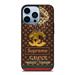 LOUIS VUITTON CHANEL SUPREME GUCCI PATTERN iPhone 13 Pro Max Case Cover LOUIS VUITTON CHANEL SUPREME GUCCI PATTERN iPhone 13 Pro Max Case Cover