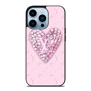 LOUIS VUITTON LOGO PINK HEART DIAMOND iPhone 13 Pro Max Case Cover