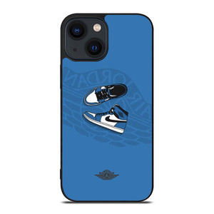 AIR JORDAN 1 SNEAKERS BLUE  iPhone 14 Plus Case Cover AIR JORDAN 1 SNEAKERS BLUE  iPhone 14 Plus Case Cover