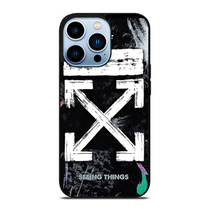 OFF WHITE LOGO SEEING THINGS iPhone 13 Pro Max Case Cover
