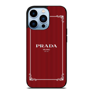 PRADA LOGO RED STRIPE iPhone 13 Pro Max Case Cover PRADA LOGO RED STRIPE iPhone 13 Pro Max Case Cover