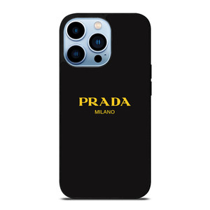 PRADA MILANO GOLD LETTER iPhone 13 Pro Max Case Cover