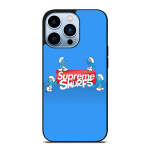 SUPREME AND THE SMURFS iPhone 13 Pro Max Case Cover SUPREME AND THE SMURFS iPhone 13 Pro Max Case Cover