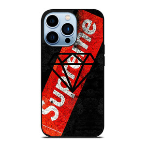 SUPREME X DIAMOND SUPPLY CO BLACK iPhone 13 Pro Max Case Cover SUPREME X DIAMOND SUPPLY CO BLACK iPhone 13 Pro Max Case Cover