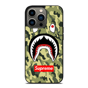 BAPE BATHING CAMO SHARK SUPREME iPhone 13 Pro Case Cover BAPE BATHING CAMO SHARK SUPREME iPhone 13 Pro Case Cover