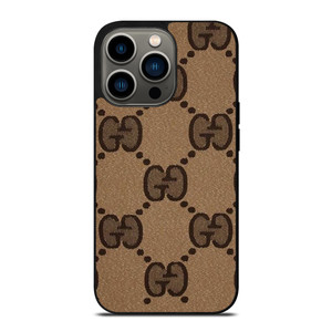 BROWN GUCCI LOGO PATTERN ICON iPhone 13 Pro Case Cover BROWN GUCCI LOGO PATTERN ICON iPhone 13 Pro Case Cover