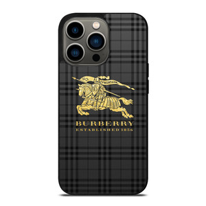 BURBERRY LONDON BLACK PATTERN iPhone 13 Pro Case Cover BURBERRY LONDON BLACK PATTERN iPhone 13 Pro Case Cover