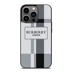 BURBERRY LONDON LOGO GREY iPhone 13 Pro Case Cover BURBERRY LONDON LOGO GREY iPhone 13 Pro Case Cover