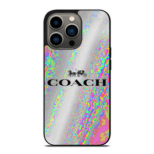 COACH NEW YORK COLORFUL LIQUID iPhone 13 Pro Case Cover COACH NEW YORK COLORFUL LIQUID iPhone 13 Pro Case Cover