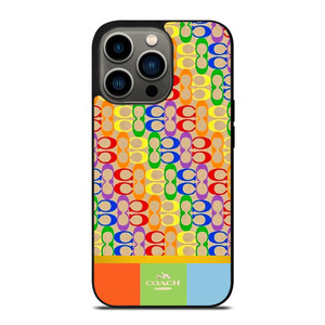 COACH NEWYORK COLORFUL ICON PATTERN iPhone 13 Pro Case Cover COACH NEWYORK COLORFUL ICON PATTERN iPhone 13 Pro Case Cover