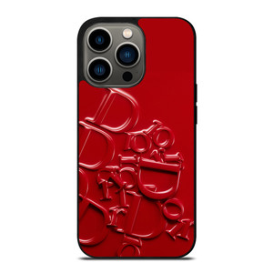 DIOR RED EMBOSS EMBLEM iPhone 13 Pro Case Cover DIOR RED EMBOSS EMBLEM iPhone 13 Pro Case Cover