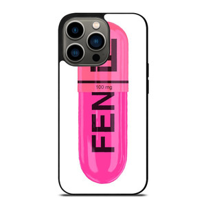 FENDI LOGO 100 MG PINK DRUG ICON iPhone 13 Pro Case Cover FENDI LOGO 100 MG PINK DRUG ICON iPhone 13 Pro Case Cover