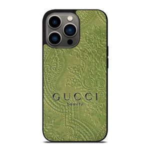 GUCCI BEAUTY GREEN CARVING iPhone 13 Pro Case Cover GUCCI BEAUTY GREEN CARVING iPhone 13 Pro Case Cover