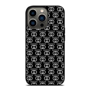 GUCCI COLLLAGE LOGO BLACK iPhone 13 Pro Case Cover GUCCI COLLLAGE LOGO BLACK iPhone 13 Pro Case Cover