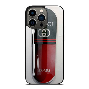 GUCCI LOGO 100 MG DRUGS ICON iPhone 13 Pro Case Cover GUCCI LOGO 100 MG DRUGS ICON iPhone 13 Pro Case Cover
