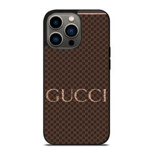 GUCCI LOGO PATTERN BROWN EMBLEM iPhone 13 Pro Case Cover GUCCI LOGO PATTERN BROWN EMBLEM iPhone 13 Pro Case Cover