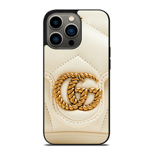 GUCCI LOGO WHITE GOLD iPhone 13 Pro Case Cover GUCCI LOGO WHITE GOLD iPhone 13 Pro Case Cover