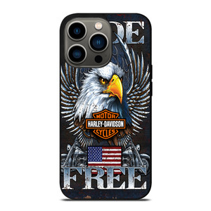 HARLEY DAVIDSON FREE RIDE EAGLE iPhone 13 Pro Case Cover