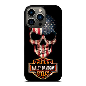 HARLEY DAVIDSON SKULL FLAG iPhone 13 Pro Case Cover HARLEY DAVIDSON SKULL FLAG iPhone 13 Pro Case Cover