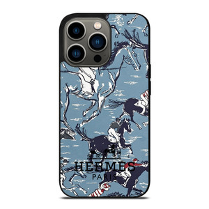 HERMES PARIS PATTERN HORSE iPhone 13 Pro Case Cover HERMES PARIS PATTERN HORSE iPhone 13 Pro Case Cover