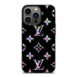 LOUIS VUITTON LOGO LV BLACK RAINBOW iPhone 13 Pro Case Cover LOUIS VUITTON LOGO LV BLACK RAINBOW iPhone 13 Pro Case Cover