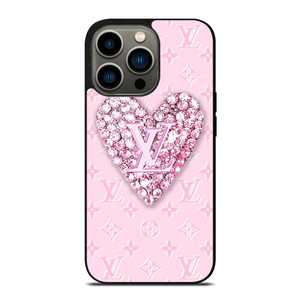 LOUIS VUITTON LOGO PINK HEART DIAMOND iPhone 13 Pro Case Cover LOUIS VUITTON LOGO PINK HEART DIAMOND iPhone 13 Pro Case Cover