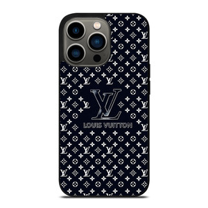 LOUIS VUITTON LV LOGO PATTERN NAVY iPhone 13 Pro Case Cover LOUIS VUITTON LV LOGO PATTERN NAVY iPhone 13 Pro Case Cover
