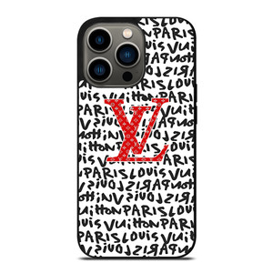 LV LOUIS VUITTON PARIS PATTERN LOGO RED WHITE iPhone 13 Pro Case Cover LV LOUIS VUITTON PARIS PATTERN LOGO RED WHITE iPhone 13 Pro Case Cover