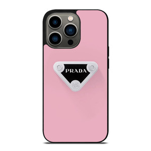 PINK PRADA LOGOEMBLEM iPhone 13 Pro Case Cover