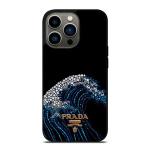 PRADA LOGO DIAMOND WAVE iPhone 13 Pro Case Cover