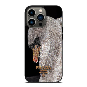 PRADA MILANO LOGO DIAMOND SWAN iPhone 13 Pro Case Cover PRADA MILANO LOGO DIAMOND SWAN iPhone 13 Pro Case Cover