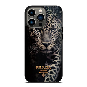 PRADA MILANO LOGO LEOPARD iPhone 13 Pro Case Cover PRADA MILANO LOGO LEOPARD iPhone 13 Pro Case Cover
