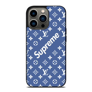 SUPREME LOUIS VUITTON BLUE iPhone 13 Pro Case Cover SUPREME LOUIS VUITTON BLUE iPhone 13 Pro Case Cover