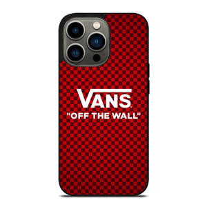VANS OFF THE WALL RED CARBON iPhone 13 Pro Case Cover VANS OFF THE WALL RED CARBON iPhone 13 Pro Case Cover
