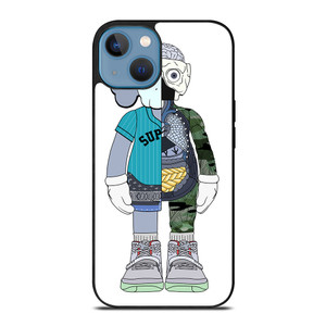 BEARBRICK X SUPREME X KAWS iPhone 13 Case Cover BEARBRICK X SUPREME X KAWS iPhone 13 Case Cover