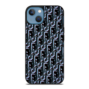 CHRISTIAN DIOR PARIS BLACK MONOGRAM iPhone 13 Case Cover